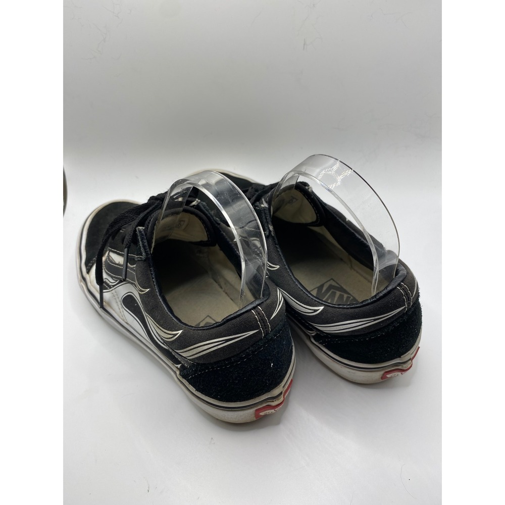 Vans Old Skool Flame Sneakers Black White Women's Size 8 / Men's 6.5 - Picture 3 of 7